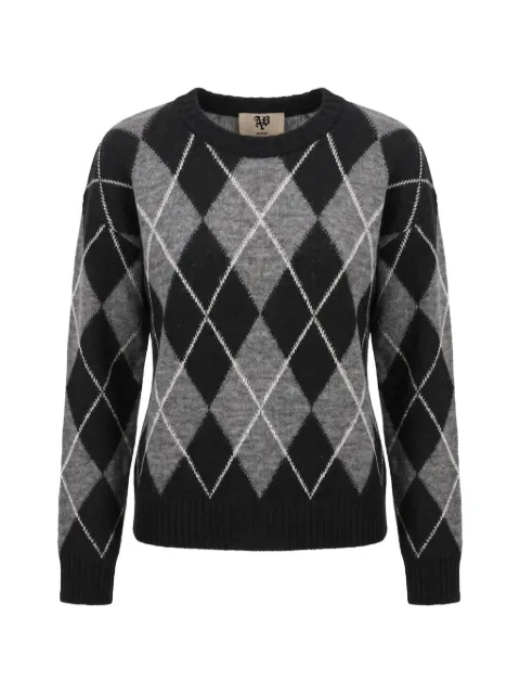Aniye By Rebby argyle-knit sweater Black 181487