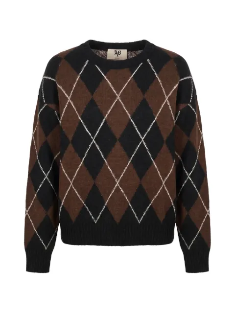 Aniye By Rebby argyle-knit sweater Black 181487
