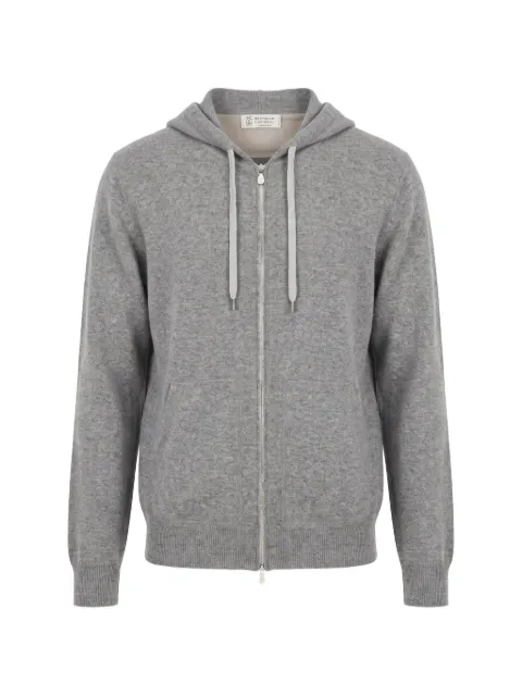 Brunello Cucinelli zip-up cashmere hoodie Grey M2223246GCY162