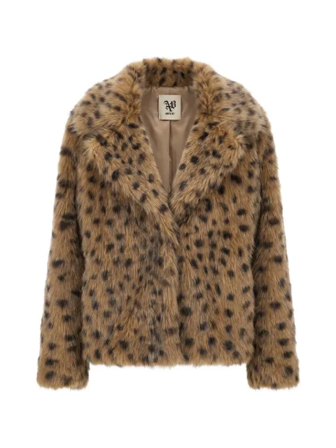 Aniye By leopard-print faux-fur jacket Brown 181115