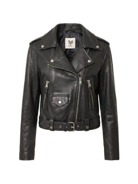 Aniye By Ophelia belted biker jacket Black 181219