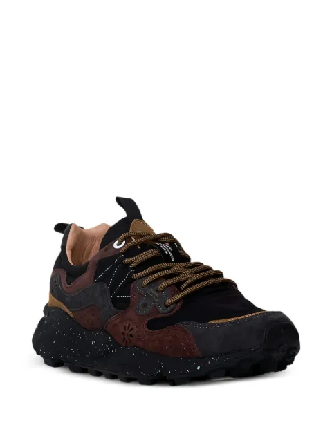 FLOWER MOUNTAIN panelled speckled-sole sneakers Black 1A16001201781601GRIGIONEROMARRONE