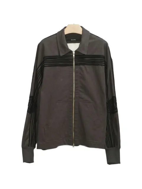Song For The Mute appliqué track jacket Black 251MJK117ASOFTWBK
