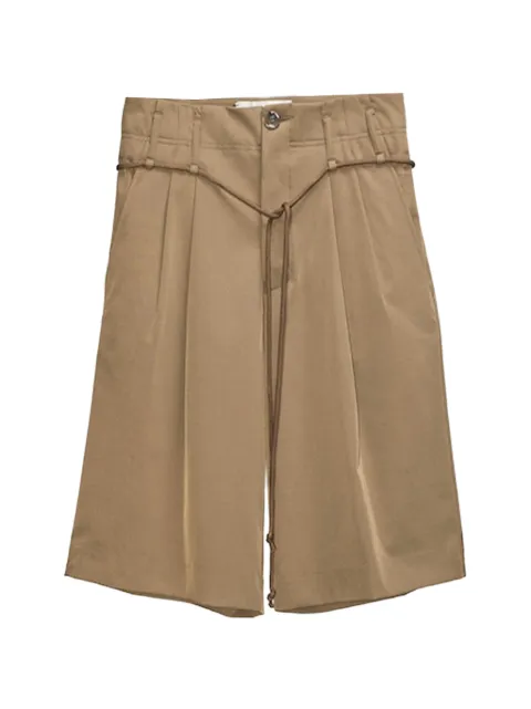 Song For The Mute double-pleated tailored shorts Neutrals 251MST048POLYTPE