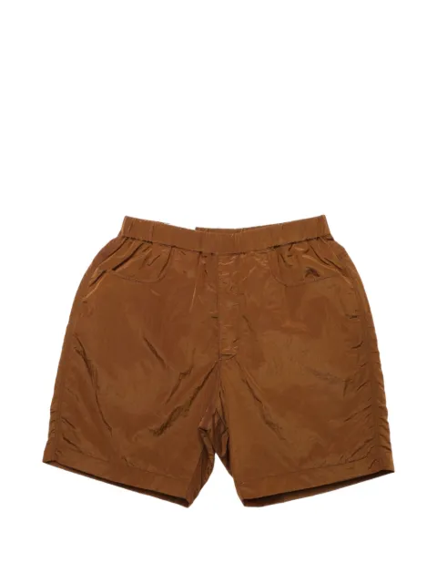 RANRA Stroller shiny track shorts Brown AMSS25SH01551BB