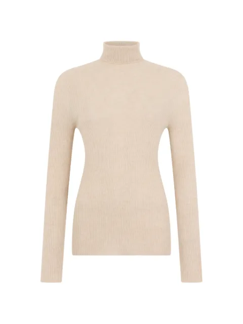 Fabiana Filippi Platinum ribbed-knit roll-neck sweater Neutrals MAD216F021D230
