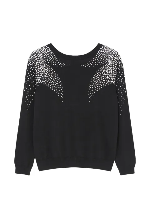 Ba&Sh pull flore rhinestone-embellished sweater Black BHSBCL027891W