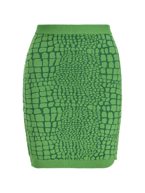 Moschino Pre-Owned 2000-2010s Cheap and Chic animal-pattern skirt Green RFCPUUSCL754850W
