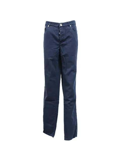 Brunello Cucinelli Vintage straight-leg cotton trousers Blue MRPPUHKCL471589M