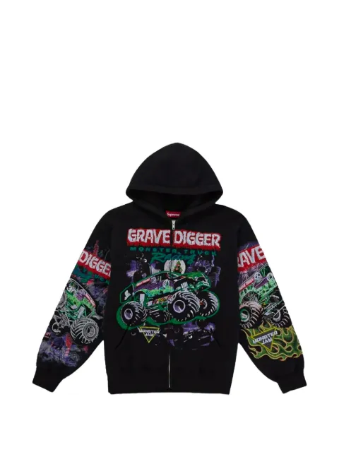 Supreme Monster Jam Grave Digger hoodie Black SU28098