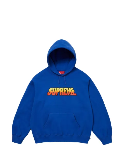 Supreme gradient logo-print hoodie Blue SU28084