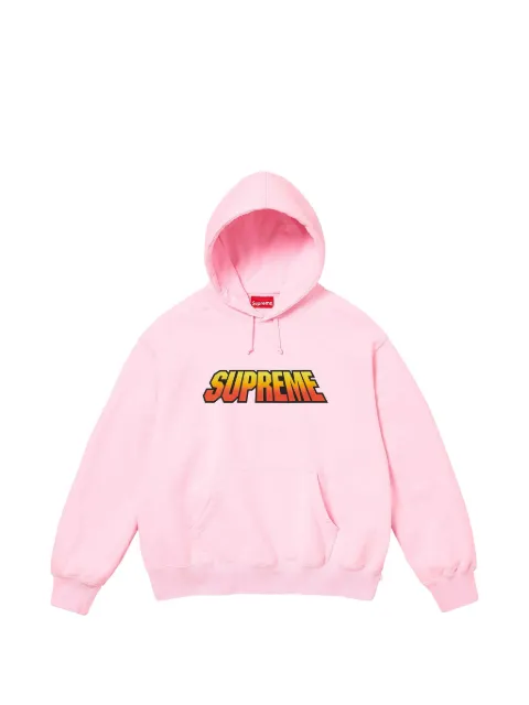Supreme gradient logo-print hoodie Pink SU28085