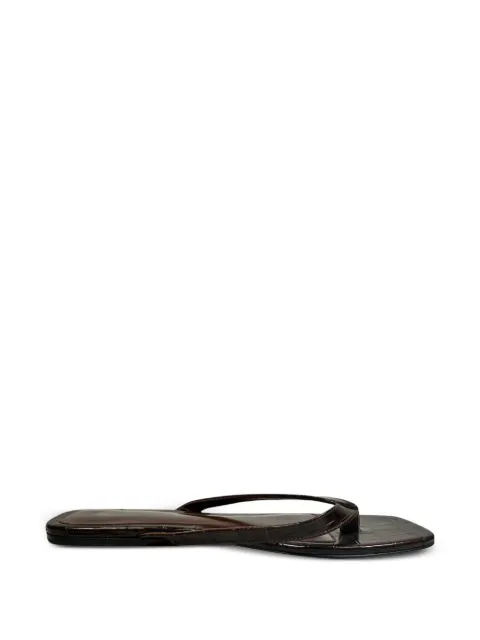 TOTEME 2020s croc-effect square-toe sandals Brown RFCPUGBSH760099W