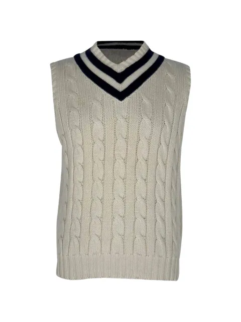 Polo Ralph Lauren Vintage wimbledon cable-knit sweater vest White RFCPUGBCL767812M