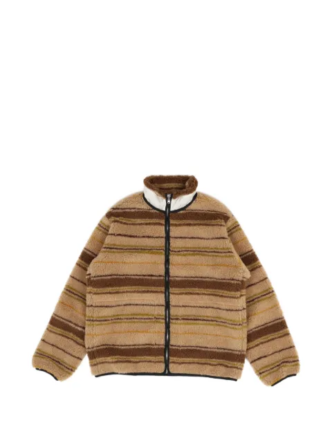 RANRA River striped fleece jacket Brown AMSS25OW01570RBB