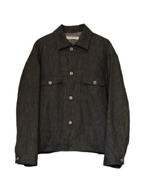 Aviva Jifei Xue button-up denim jacket Black SS25TJSD