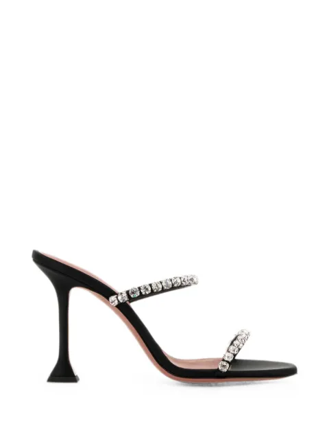 Amina Muaddi Gigi heeled sandals Black GIGISLIPPER95