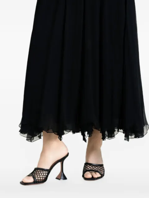 Amina Muaddi Lupita net sandals Black LUPITANETSLIPPER95BLACKNETBLACKNAPPA