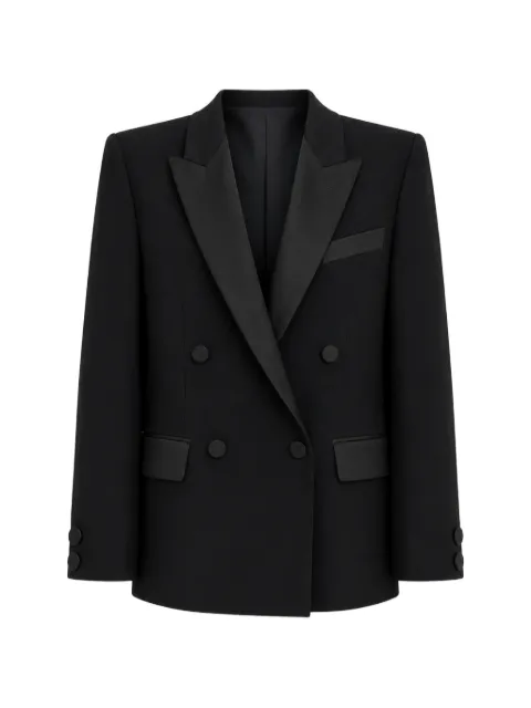 ROOM76 double-breasted peak-lapel blazer Black FRAW26101