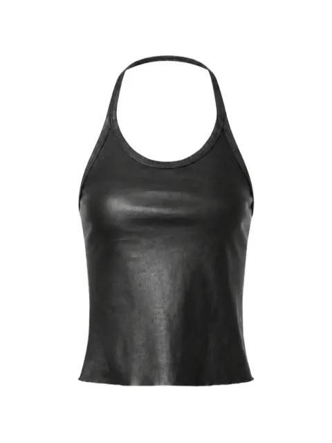 Stouls Cherry open-back leather top Black CHERRYLEATHER