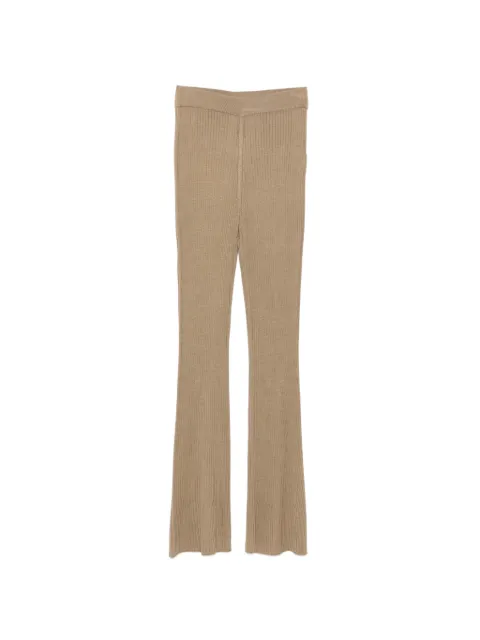 BOMPARD rib-knit high-waisted palazzo pants Neutrals MO4373