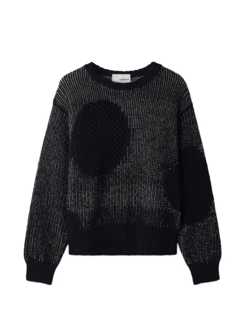 SAGE NATION weave cropped sweater Black S099BLACK