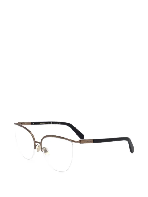 Ferragamo Eyewear 56mm amber-gold eyeglasses Brown SF222773056