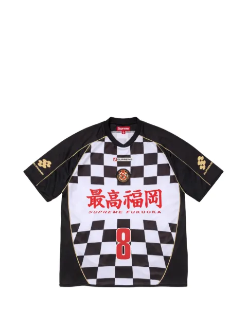Supreme checkerboard soccer jersey Black SUPCBSJBLK
