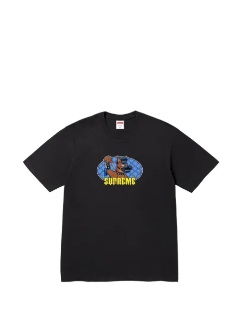 Supreme Leash graphic-print T-shirt Black SUPLSTBLK