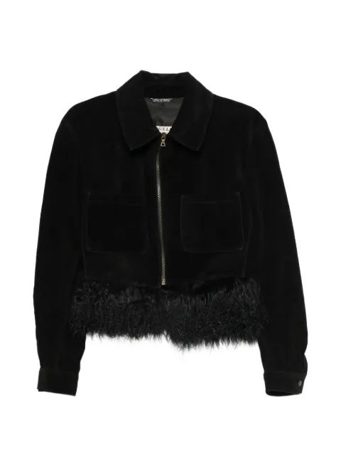 A.N.G.E.L.O. Vintage Cult 2000s shearling-trim suede coat Black AC750L