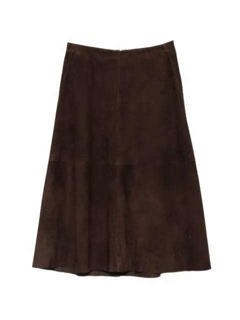 Arma suede panelled midi skirt Brown 006L26603402
