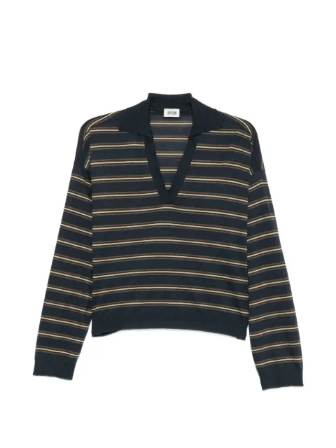 Drykorn striped v-neck top Blue 524066890155