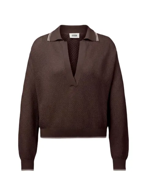 Drykorn Jorgia knitted polo sweater Brown 42518188615