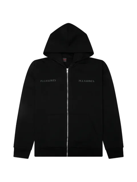 Pleasures graphic-print zip-up hoodie Black P26SU048BLACK