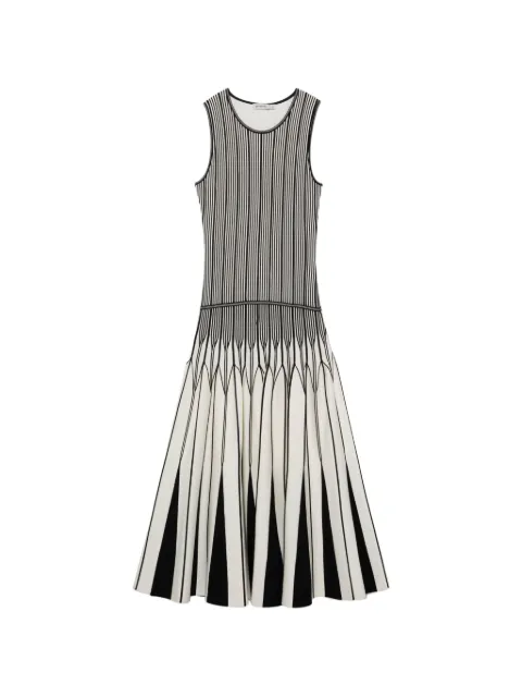 SIMKHAI Oaklen Illusion knit midi dress White 1261178KBLACKMULTI