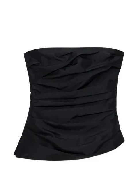 SIMKHAI Emerson ruched bustier top Black 6252039F