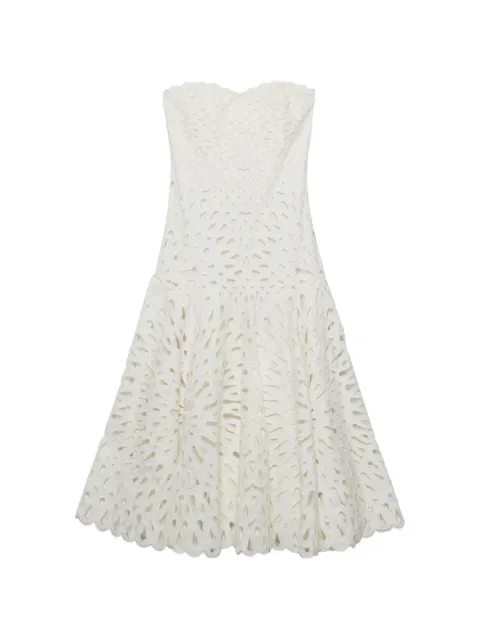 SIMKHAI Florence embroidered lace midi dress White 1261227BAWHITE