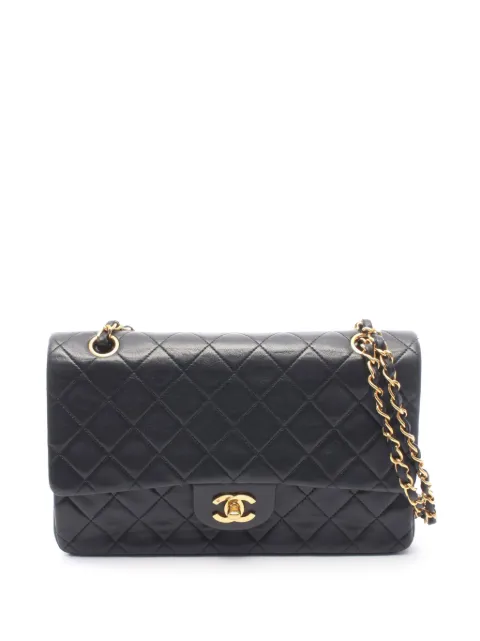 CHANEL Pre-Owned 1997-1999 Medium Classic Lambskin Double Flap shoulder bag Black LTIH3H5OS36D5GAV