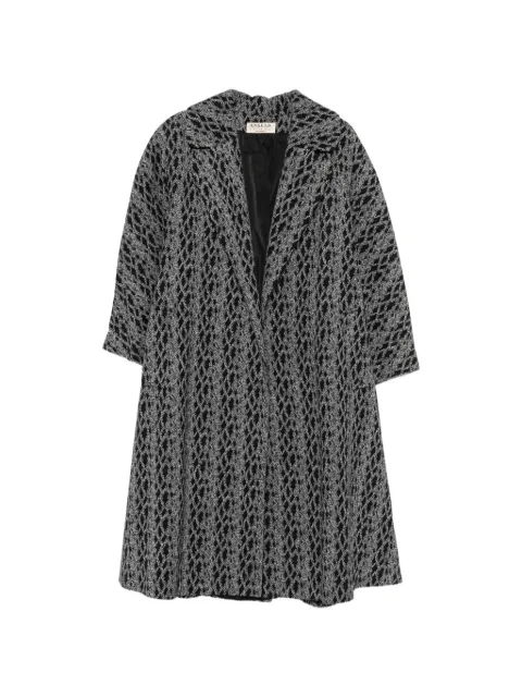 A.N.G.E.L.O. Vintage Cult 1980s diamond-pattern notch-lapel coat Black AN350CLF