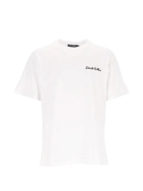 Dolce & Gabbana logo-embroidered T-shirt White G8PN9Z