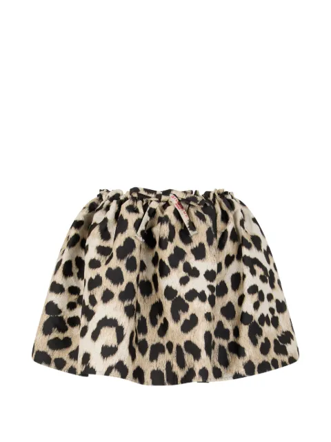 Givenchy mini pleated skirt in leopard jacquard Neutrals BW413W16VJ