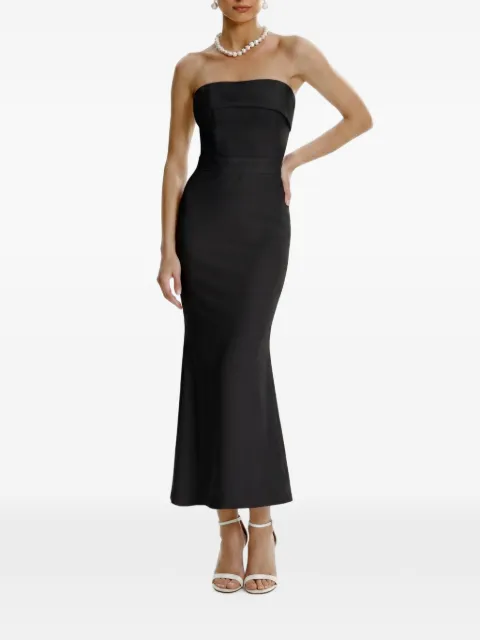 FRAMBOISE Asma strapless maxi dress Black ASMA