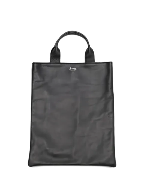 La-Rose logo-print leather tote bag Black SHOPS10