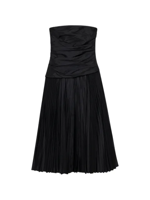 SIMKHAI Arie ruched bustier midi dress Black 1261183FBLACK