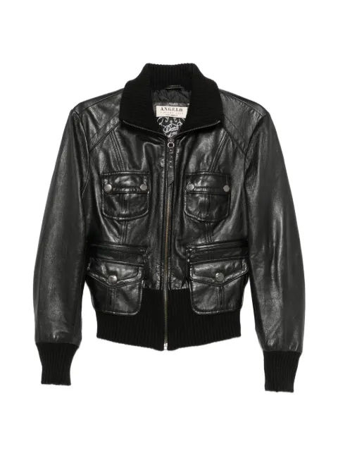 A.N.G.E.L.O. Vintage Cult 2000s ribbed-trim jacket Black AN450CLG