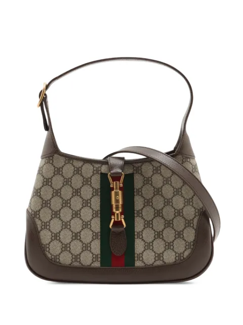 Gucci Pre-Owned 2018-2026 Balenciaga The Hacker Project Mini GG Supreme Web Jackie 1961 crossbody bag Neutrals Q8SWMXOUQEKOZLMX