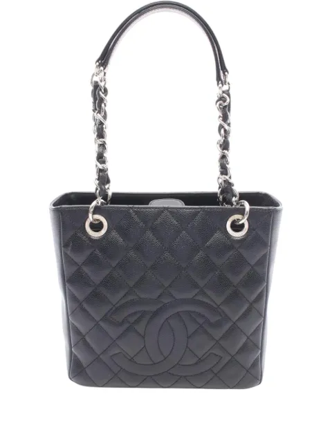 CHANEL Pre-Owned 2013-2014 Caviar Petite Shopping tote bag Black 02AHMPKOEJQWBIXX