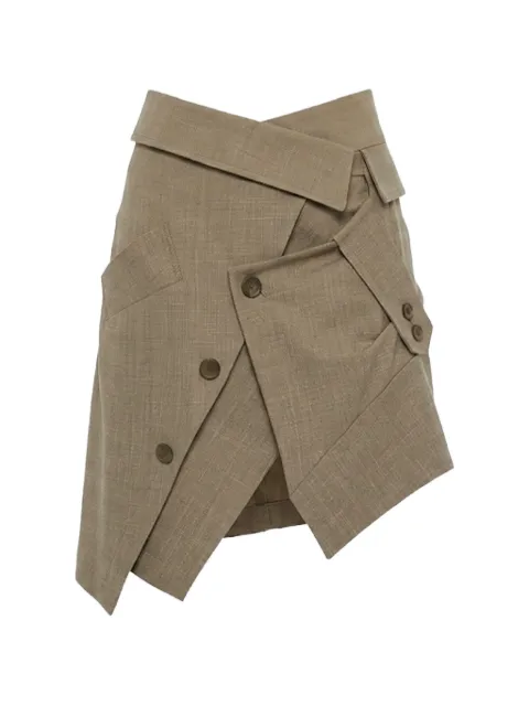 Christopher Esber Banyan deconstructed mini skirt Brown 26024475