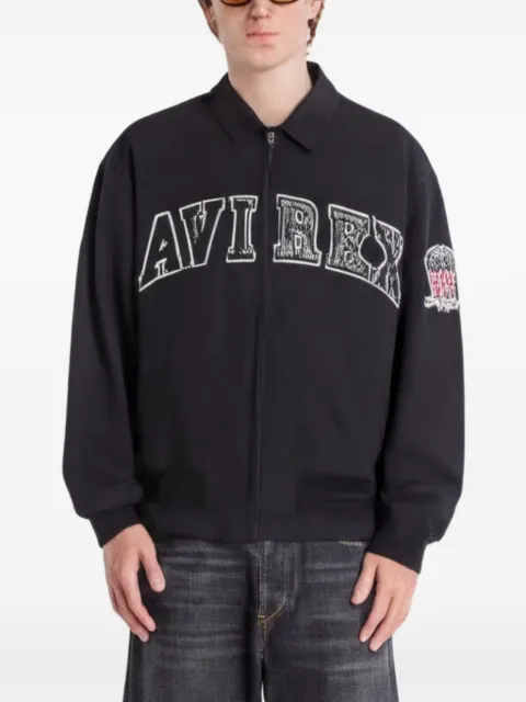 Avirex A-2 logo-patch jacket Black 44AVS261O19