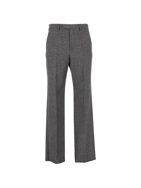 Valentino Garavani herringbone-pattern tailored trousers Grey VRBN86BJ5